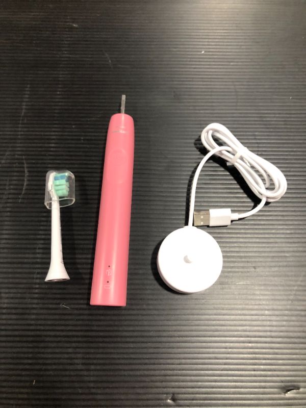Photo 2 of Philips Sonicare 4100 Power Toothbrush, Rechargeable Electric Toothbrush with Pressure Sensor, Deep Pink HX3681/26
