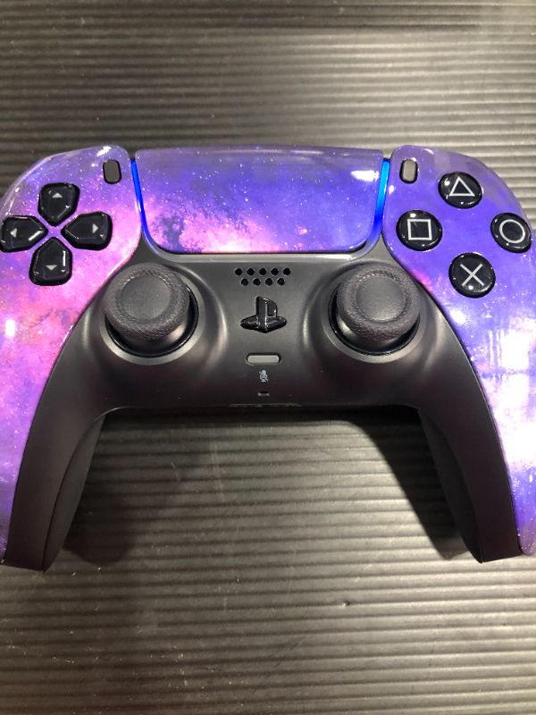 Photo 3 of UN-MODDED Custom Wireless PRO Controller compatible with PS5 Exclusive Unique Design (Nebula Galaxy)
