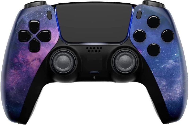 Photo 1 of UN-MODDED Custom Wireless PRO Controller compatible with PS5 Exclusive Unique Design (Nebula Galaxy)
