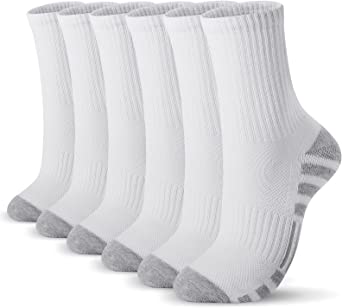 Photo 1 of Airacker Athletic Socks Sport Running Calf Socks Performance Cushioned Breathable Crew Socks for Men Women(3 Pairs)
