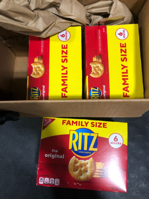 Photo 2 of 3 Boxes Ritz Crackers Original - Family Size - 20.6oz