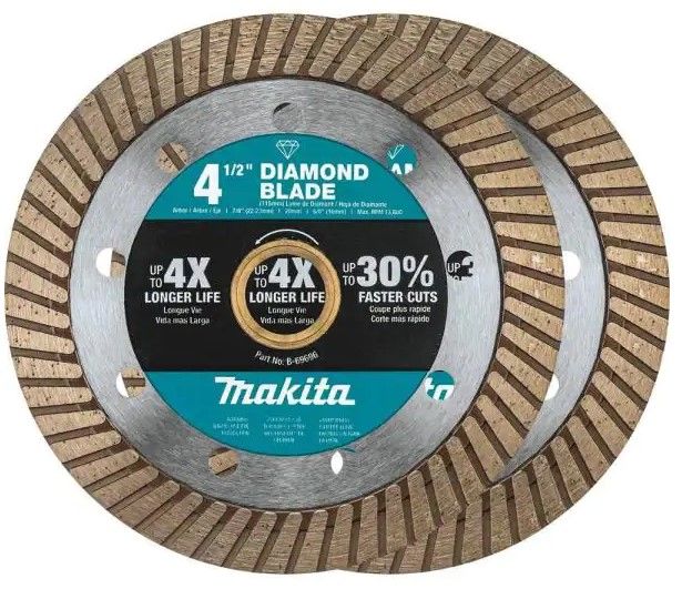 Photo 1 of 4.5 in. Turbo Rim Diamond Blade for General Purpose (2-Pack)