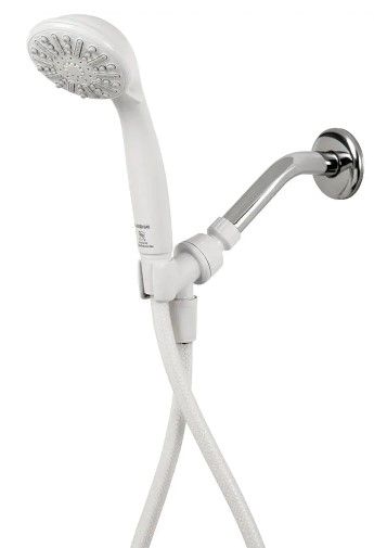 Photo 1 of 3-Spray 3.3 in. Single Wall Mount Handheld Adjustable Shower Head in White