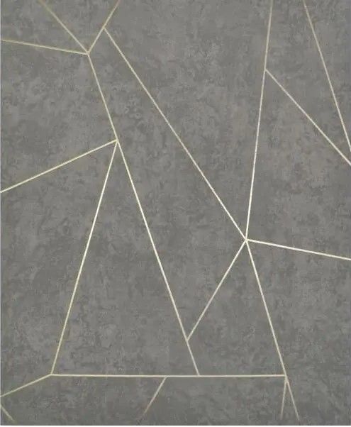 Photo 1 of 56.9 sq. ft. Dark Grey/Gold Nazca Wallpaper