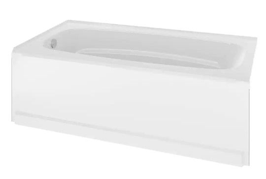 Photo 1 of Classic 400 60 in. Left Drain Rectangular Alcove Bathtub in High Gloss White