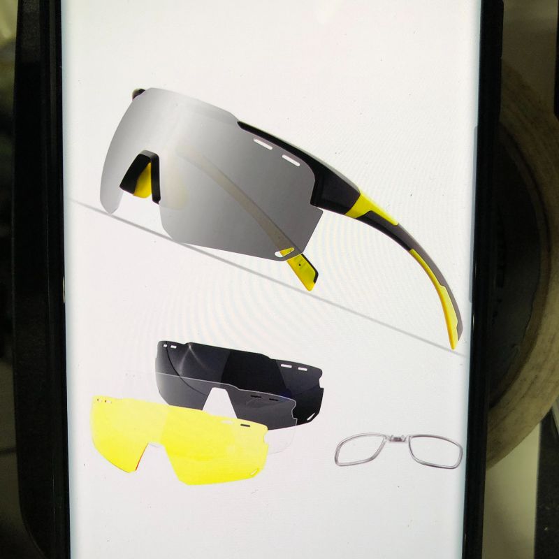 Photo 1 of Cycling Glasses With 4 Interchangeable Lenses