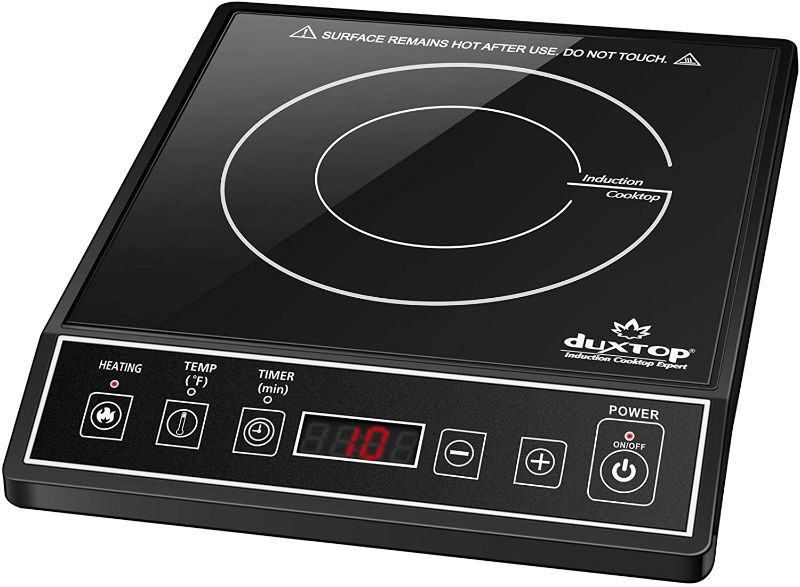 Photo 1 of Duxtop 1800W Portable Induction Cooktop Countertop Burner, Black 9100MC/BT-M20B