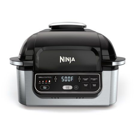 Photo 1 of Ninja Foodi 5-in-1 Indoor Grill with 4-Quart Air Fryer, Roast, Bake, Dehydrate, and Cyclonic Grilling Technology, AG301