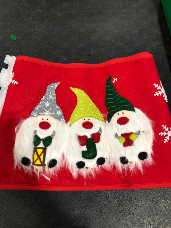 Photo 2 of 4pc Knitted Christmas Tree Collar 2021 Apron Acrylic Top Grade 30’’ Christmas Tree Ring Christmas Tree Skirt