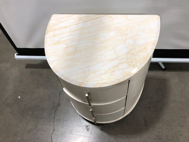 Photo 3 of C:\Users\nelli\Desktop\Furniture Master (Edited Version)\Nightstands and End Tables\FAUX MARBLE 3 DRAWER DRESSER  26L X  22W X 29H INCHES