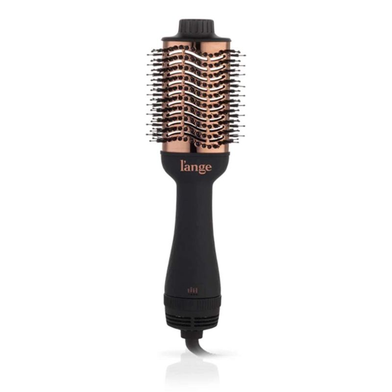 Photo 1 of L'ANGE HAIR Le Volume 2-in-1 Volumizing Brush Blow Dryer | Black 75MM Round Vent Hot Air Brush and Hair Dryer for Blow Drying All in One | Titanium Finish for Smooth, Frizz-Free Hair