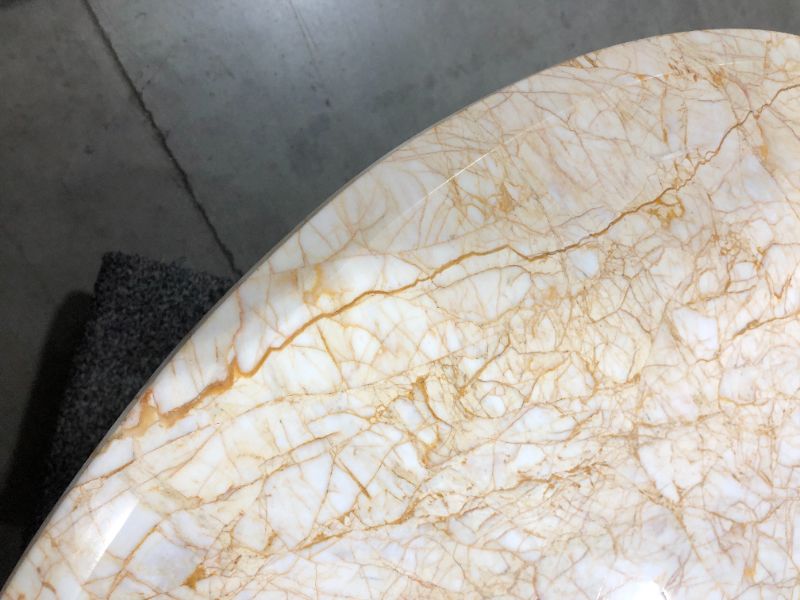 Photo 5 of LIGHT MARBLE CENTER TABLE 29H X 36W 21DIA BASE INCHES