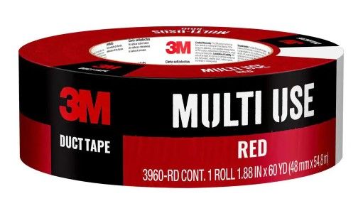 Photo 1 of 1.88 in. x 60 yds. Red Duct Tape