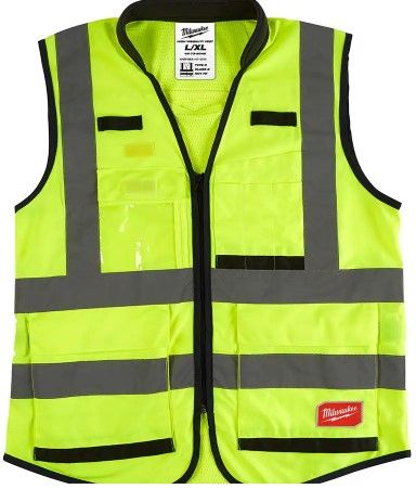 Photo 1 of Performance Large/X-Large Yellow Class 2 High Visibility Safety Vest with 15 Pockets