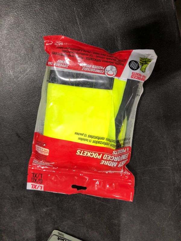 Photo 2 of Performance Large/X-Large Yellow Class 2 High Visibility Safety Vest with 15 Pockets