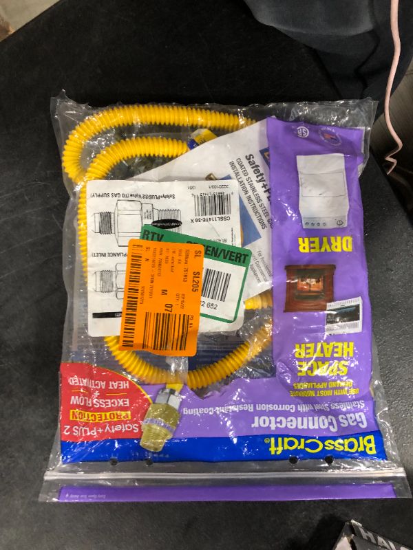 Photo 2 of 1/2 in. MIP x 1/2 in. MIP x 36 in. Gas Connector (3/8 in. O.D.) w/Safety+Plus2 Thermal Excess Flow Valve (33,400 BTU)