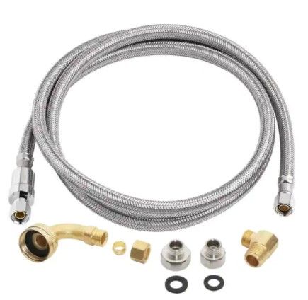 Photo 1 of 3/8 in. COMP x 3/8 in. COMP x 72 in. Universal BurstProtect Dishwasher Connector