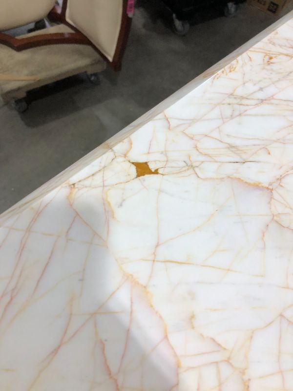 Photo 8 of Light Faux Marble 22H X 54W Counter Table Drawer