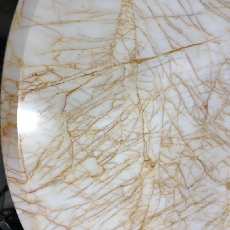 Photo 5 of LIGHT MARBLE CENTER TABLE 29H X 36W 21DIA BASE INCHES