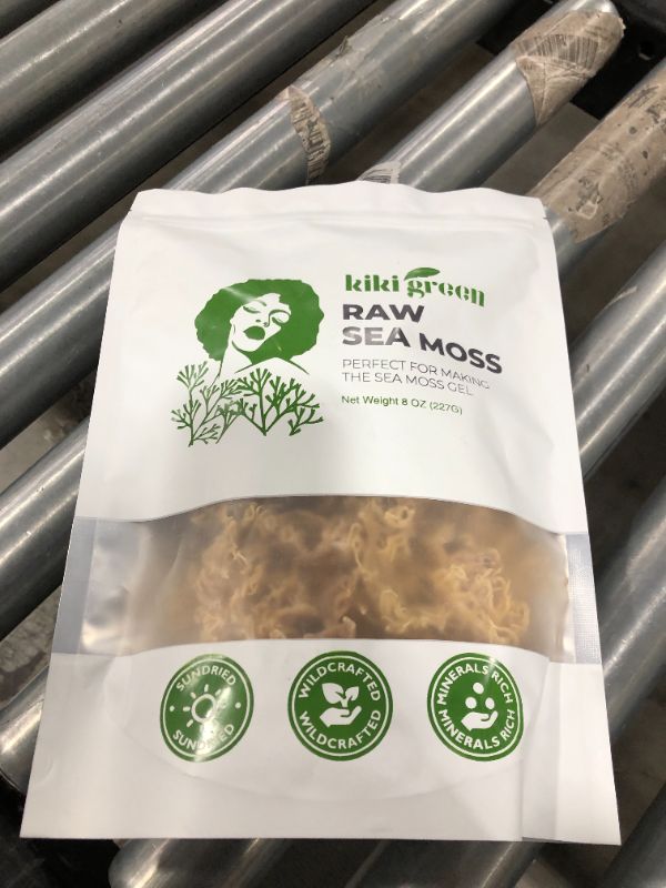 Photo 1 of KIKI Green Sea Moss Raw | Pure 100% Wildcrafted and Sun-dried | Easy to Prepare Seamoss Gel for Masks Smoothies | Packed with Vitamins, Minerals for Immune Support Digestion Thyroid 8 oz