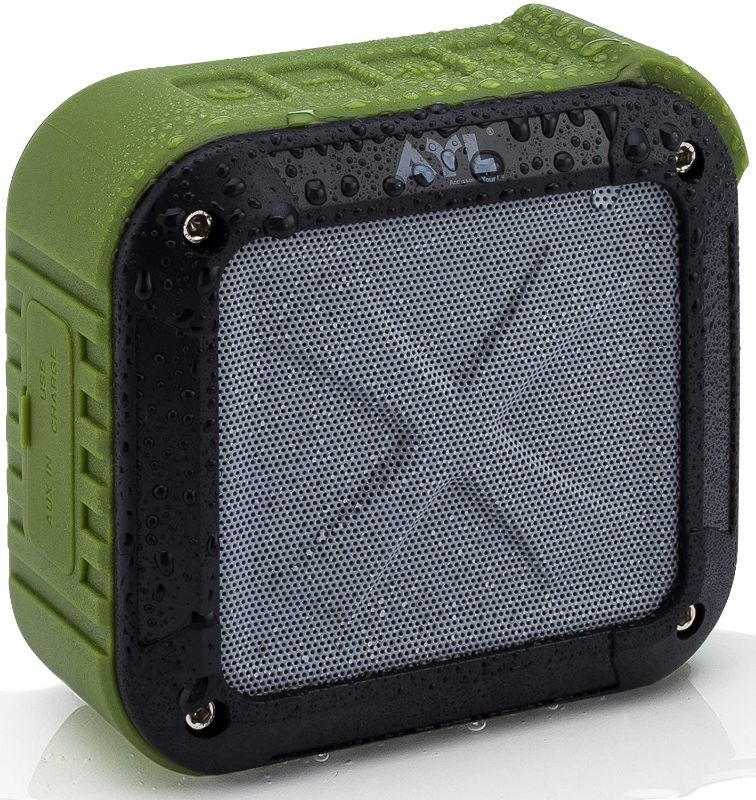 Photo 1 of Portable Outdoor Waterproof Bluetooth Speaker- Wireless 10 Hour Rechargeable Battery Life, Powerful 5W Audio Driver, Pairs Easily to All Bluetooth Devices, Phones, Tablets, Computers, Soundfit (Green)