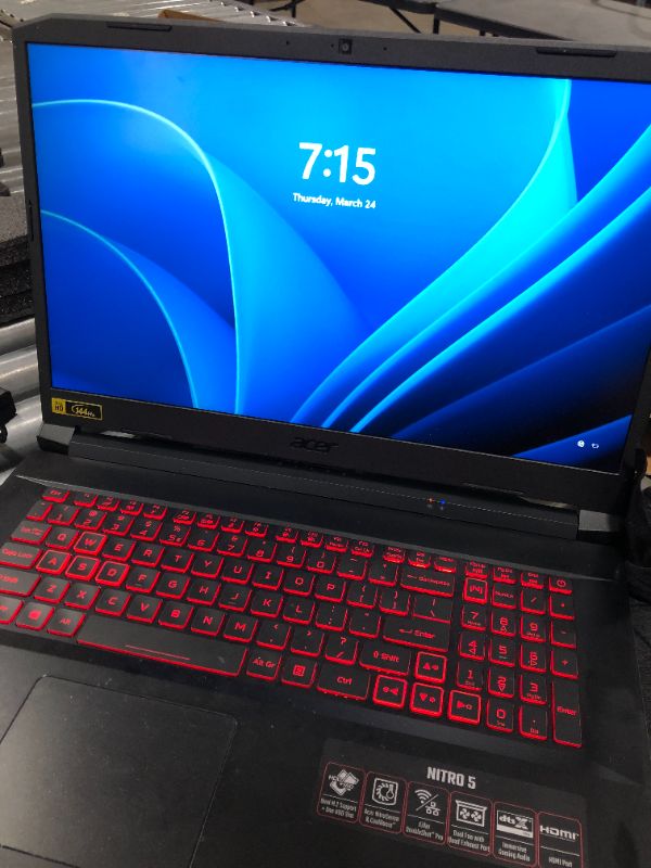 Photo 2 of Acer Nitro 5 AN517-54-79L1 Gaming Laptop | Intel Core i7-11800H | NVIDIA GeForce RTX 3050Ti Laptop GPU | 17.3" FHD 144Hz IPS Display | 16GB DDR4 | 1TB NVMe SSD | Killer Wi-Fi 6 | Backlit KB | Win 11