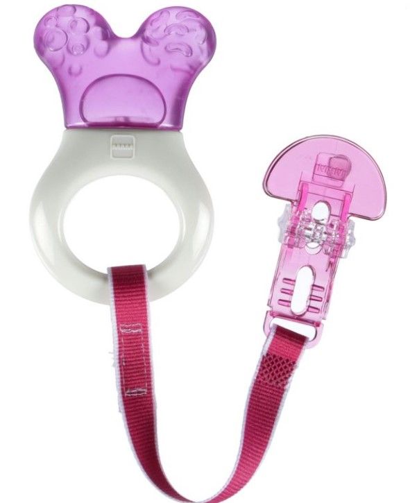 Photo 1 of MAM Mini-Cooler Teether with Clip - Pink

