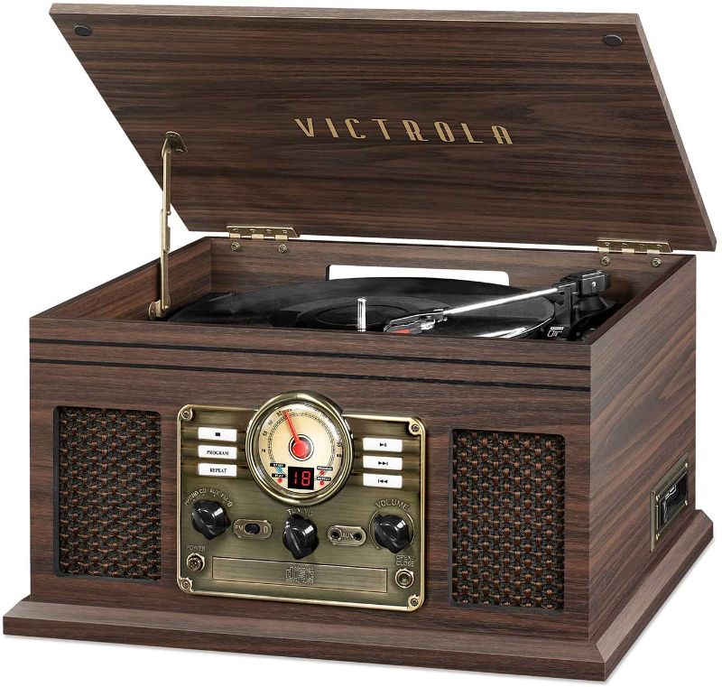 Photo 1 of Victrola 6-in-1 Nostalgic Bluetooth Record Player with 3-speed Turntable