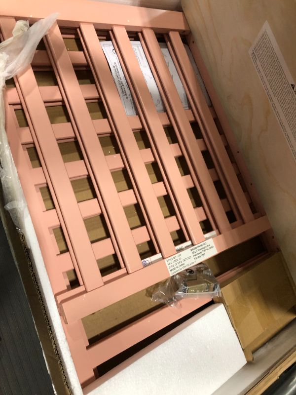 Photo 1 of Dream On Me Edgewood 4 in 1 Convertible Mini Crib in Pink