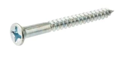 Photo 1 of #10 x 1 in. Zinc Plated Phillips Flat Head Wood Screw (100-Pack) Set of 3