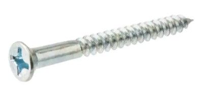 Photo 1 of #12 x 1-1/4 in. Phillips Flat Head Zinc Plated Wood Screw (50-Pack) Set of 3