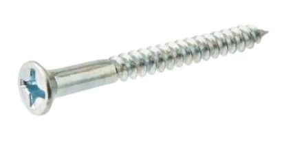 Photo 1 of #8 x 2 in. Phillips Flat Head Zinc Plated Wood Screw (50-Pack) Set of 3