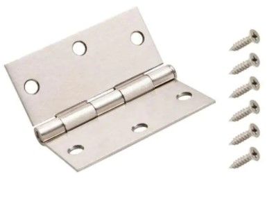 Photo 1 of 3 in. Satin Nickel Square Corner Door Hinge Set of 21