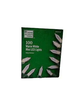 Photo 1 of HOME ACCENTS 29.5 ft. 100-Light LED Mini Warm White Light with Green Wire