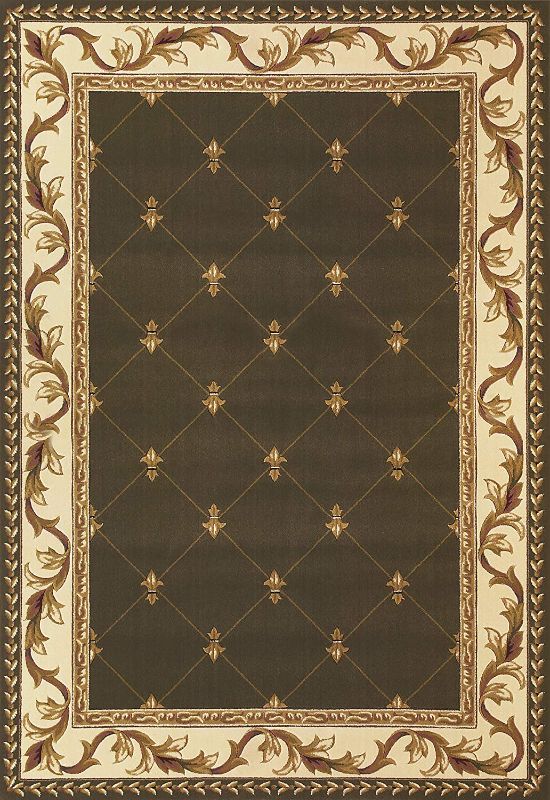 Photo 1 of 2/9*11' Green Machine Woven Hand Carved Fleur De Lis Indoor Area Rug
