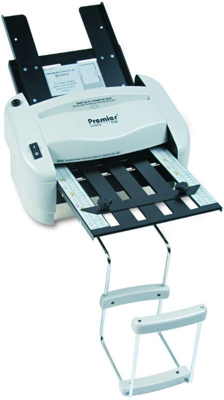 Photo 1 of ONLY FOR PARTS!!!!!!!!!!!!Martin Yale P7400 RapidFold Automatic Feed Desktop Folder, Feed Tray Holds up to 50 Sheets of Paper, Folds 8 1/2" x 11" and 8 1/2" x 14", Folds up to 3 Sheets
