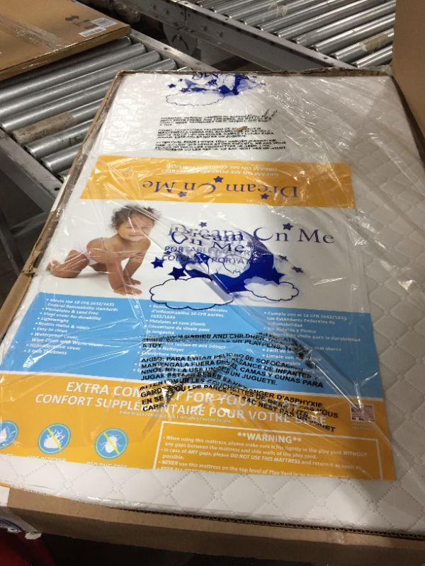 Photo 2 of Dream On Me, Holly 3” Fiber Portable Crib Mattress I Waterproof I Greenguard Gold Certified, White
