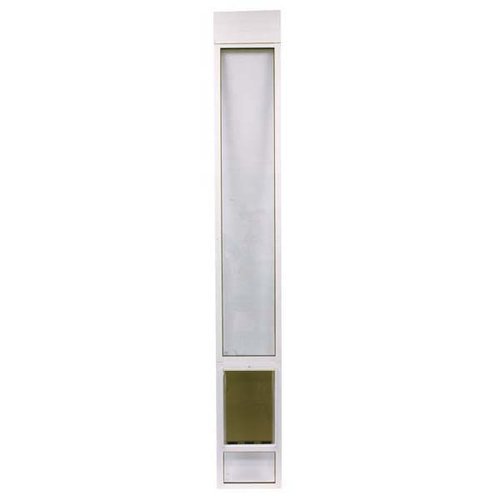 Photo 1 of 10-1/4 in. x 16-3/8 in. Large White Freedom Patio Panel (91 in. to 96 in.) Pet Door
