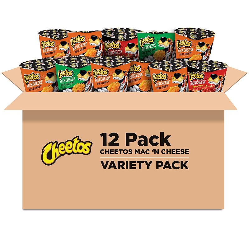 Photo 1 of Cheetos Mac 'N Cheese, 3 Flavor Variety Pack, (12 Cups) ***BEST BY:02/15/2022**
