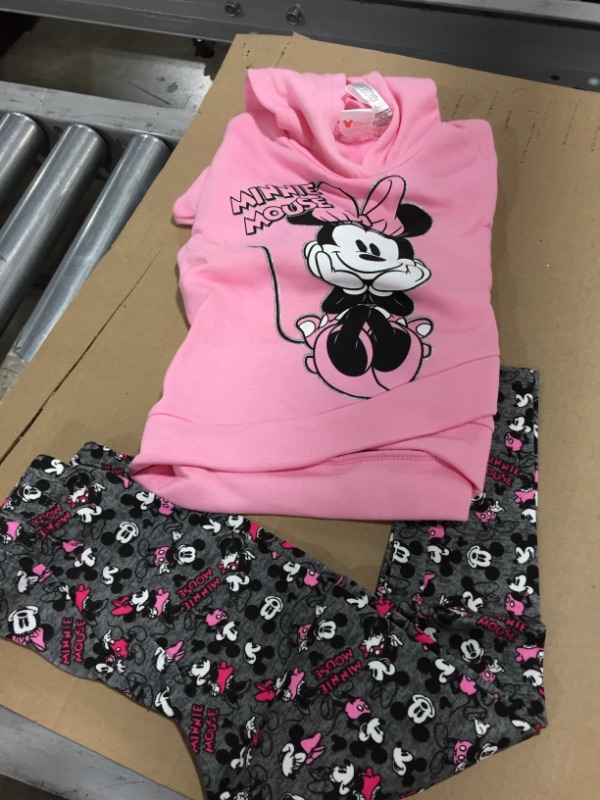 Photo 2 of Disney Minnie Mouse Pullover Fleece Hoodie & Leggings Size 6/6x