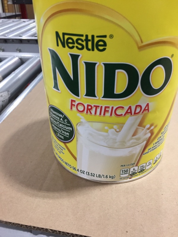 Photo 2 of Nestle NIDO Fortificada Whole Milk Powder 56.4 oz. Canister Powdered Milk Mix
***BEST BEFORE:04/30/2022**