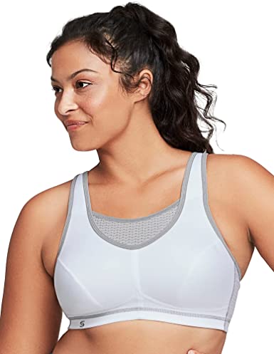 Photo 1 of Glamorise Women's Elite Performance Full Figure Plus Size No-Bounce Cami Wirefree Sports Bra #1067, Size 38H