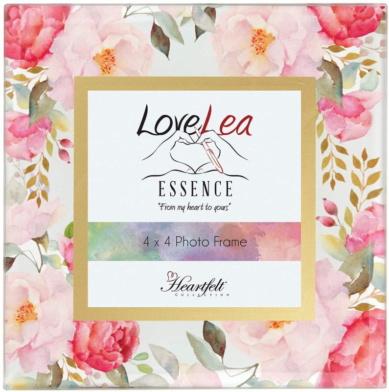 Photo 1 of Creative Brands Heartfelt Collection-LoveLea Essence Tabletop Frame, 7x7-Inches, Pink Floral
