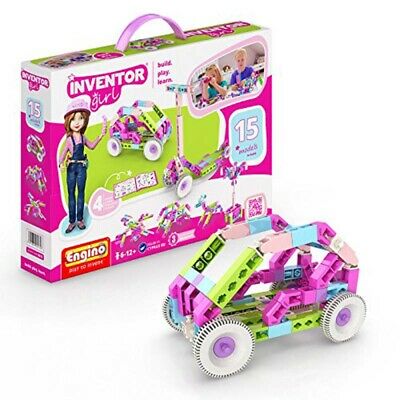 Photo 1 of Engino Inventor Girl 15 Models Light Green SkyBlue Lilac Fuchsia 6-12 years Old
