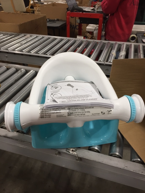 Photo 1 of Summer My Bath Seat (Aqua) - Baby Bathtub Seat for Sit-Up Bathing, Provides Backrest Support and Suction Cups for Stability - This Baby Bathtub is Easy to Set-Up, Remove, and Store
