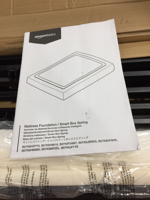 Photo 3 of Amazon Basics Smart Box Spring Bed Base, 5-Inch Mattress Foundation - Full Size, Tool-Free Easy Assembly
