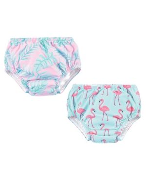 Photo 1 of Hudson Baby Size 18-24M 2-Pack Flamingos Swim Diapers in Blue/pink
