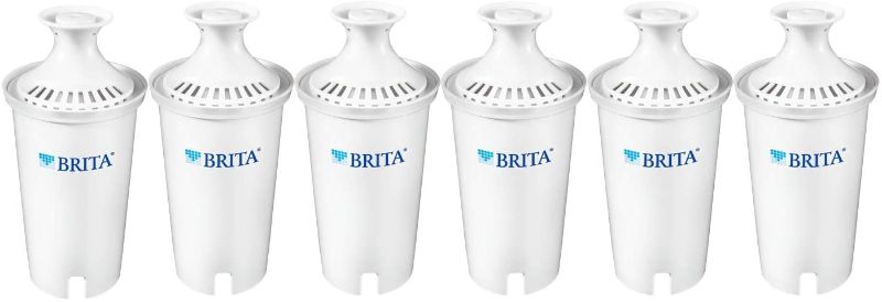 Photo 1 of Brita Standard Water Filter, Standard Replacement Filters for Pitchers and Dispensers, BPA Free, 6 Count
