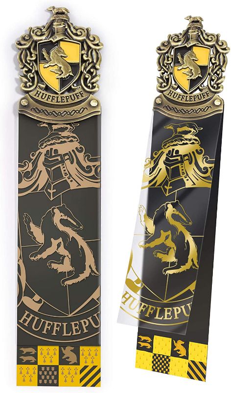 Photo 1 of 2 PCS The Noble Collection Harry Potter Hufflepuff Crest Bookmark
