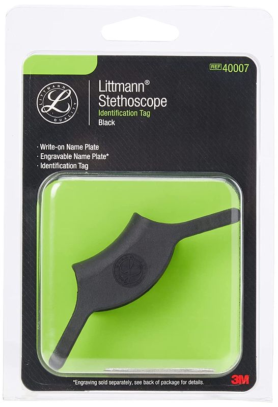 Photo 1 of 5 pcs Parts and Accessories by 3M Littmann Stethoscope Identification Tag Black
